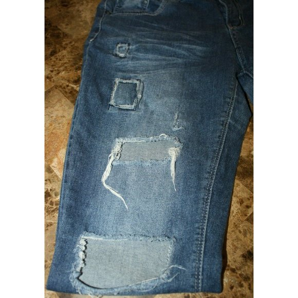 Rue 21 Premiere Women's Jeans Blue Stretch Jeans Patches SZ 9/10  32x29 - Picture 5 of 7